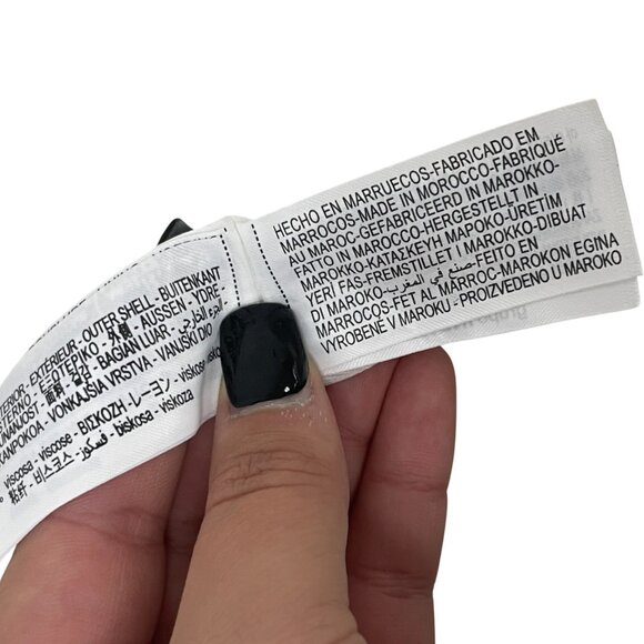 Zara Womens Blazer Suit Jacket S Small Ecru Topstitched Polyester 2818/781 NWT - Picture 9 of 16